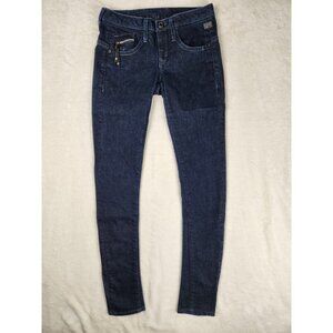 G-Star Raw New Ocean Skinny Jeans Women Size W24 X L30‎ Dark Blue